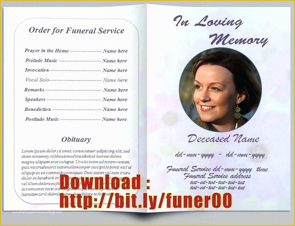 Free Funeral Program Template Download 2010 Of Funeral Program Template for Word – Allthingspropertyfo