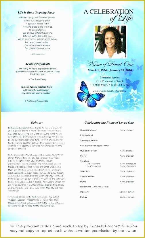 Free Funeral Program Template Download 2010 Of Funeral Program Templates Free Memorial Programs Bulletin