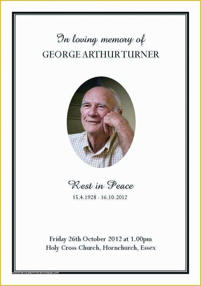 Free Funeral Program Template Download 2010 Of Funeral Program 