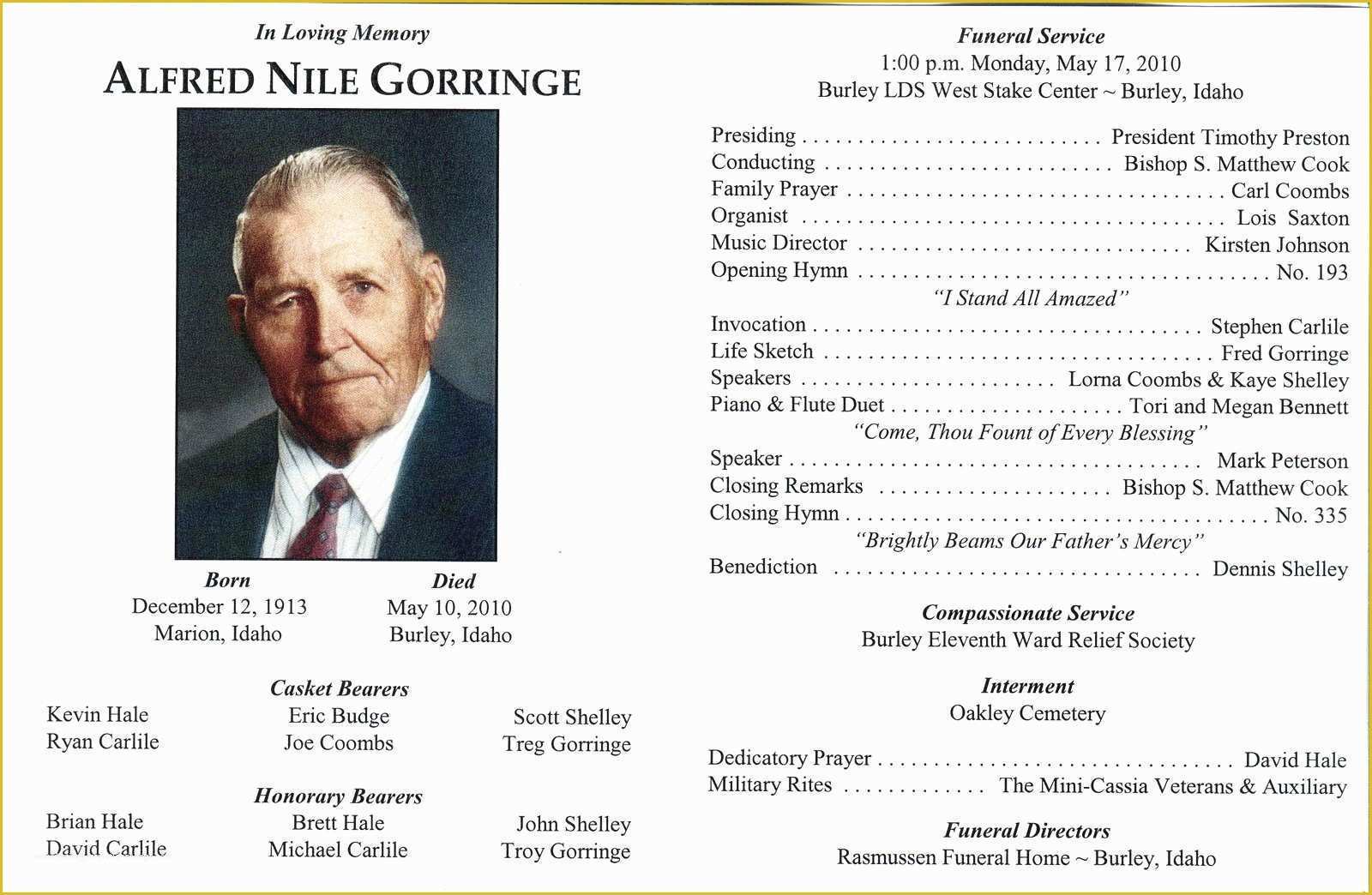 Free Funeral Program Template Download 2010 Of Luxury Free Funeral Program Template Download 2010