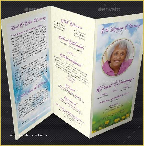 Free Funeral Program Template Download Of 14 Funeral Memorial Program Templates Psd Ai Vector