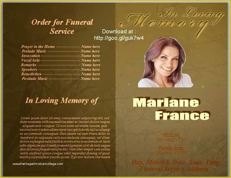 Free Funeral Program Template Download Of 79 Best Funeral Program Templates for Ms Word to Download