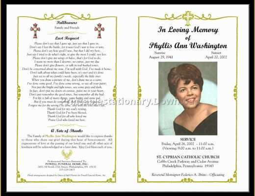 Free Funeral Program Template Download Of Free Funeral Program Template