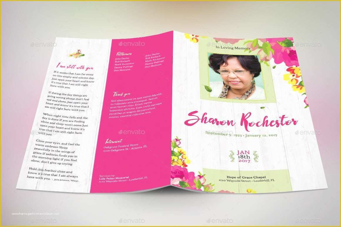 Free Funeral Program Template Download Of Nice Funeral Program Template Free Download ornament