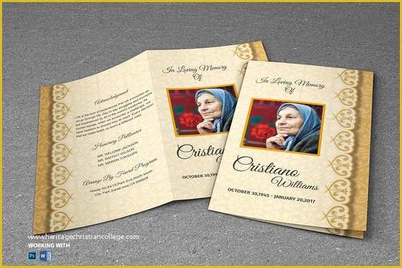 Free Funeral Program Template Indesign Of Free Download Memorial Service Program Template Indesign
