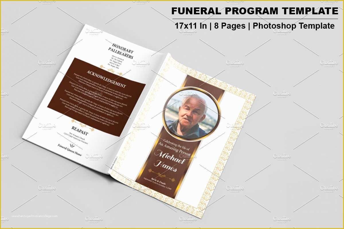 Free Funeral Program Template Indesign Of Funeral Program Template 8 Page V533 Brochure Templates