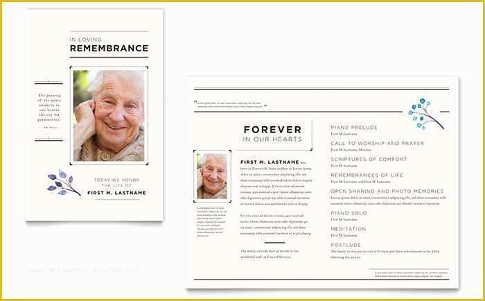 Free Funeral Program Template Indesign Of Funeral Services Newsletter Template Design