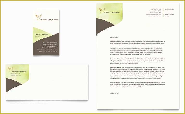 Free Funeral Program Template Microsoft Publisher Of Memorial &amp; Funeral Program Business Card &amp; Letterhead