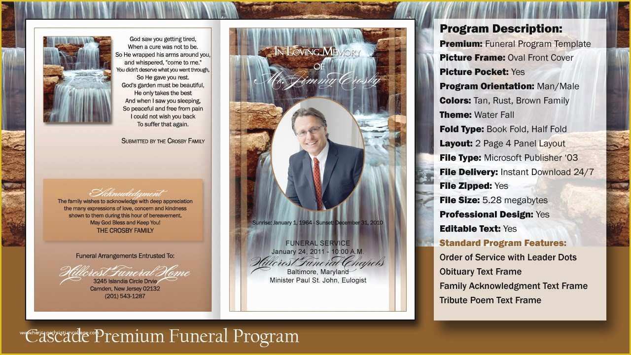 Free Funeral Program Template Microsoft Publisher Of New Free Funeral Program Template for Microsoft Publisher