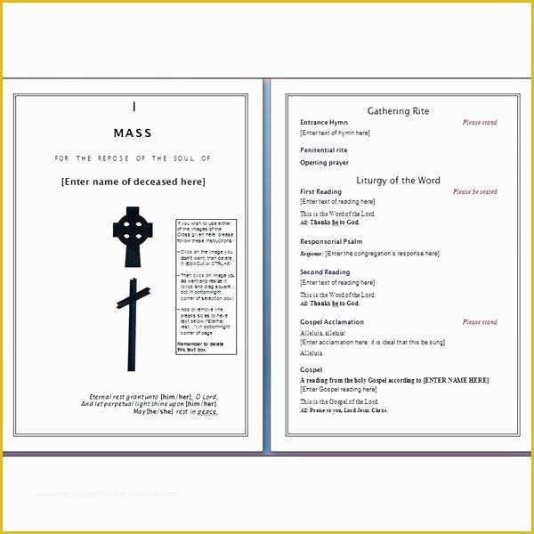 Free Funeral Program Template Microsoft Publisher Of Templates Publisher Funeral Program Cover Church