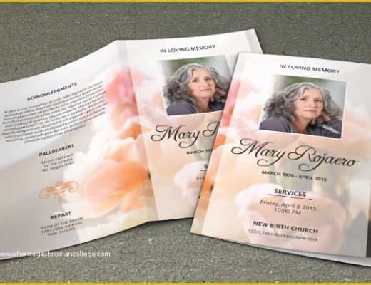 Free Funeral Program Template Photoshop Of 15 Psd Obituary Template Psd Download