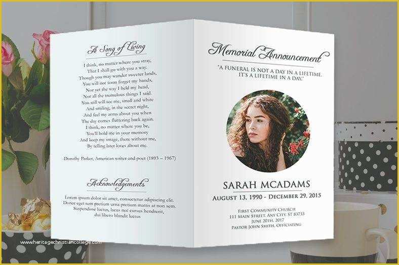 Free Funeral Program Template Photoshop Of 9 Personalized Memorial Card