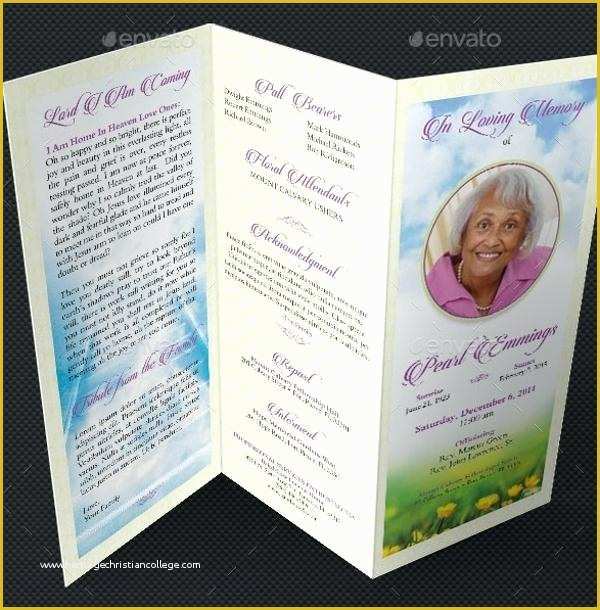 Free Funeral Program Template Photoshop Of Celebration Life Funeral Pamphlets Free Obituary
