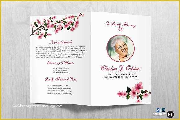 Free Funeral Program Template Photoshop Of Free Obituary Template for Shop Designtube