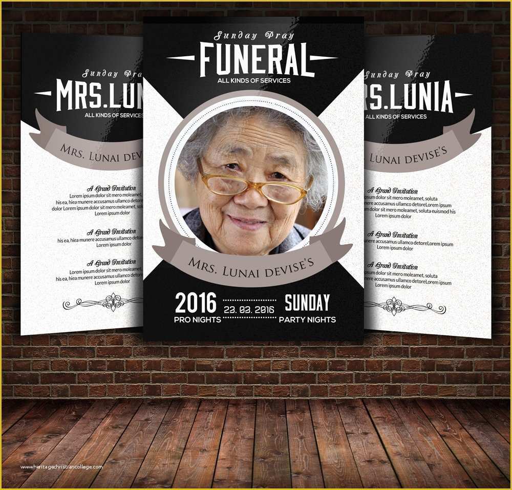 Free Funeral Program Template Photoshop Of Funeral & Memorial Program Templates Flyer Templates