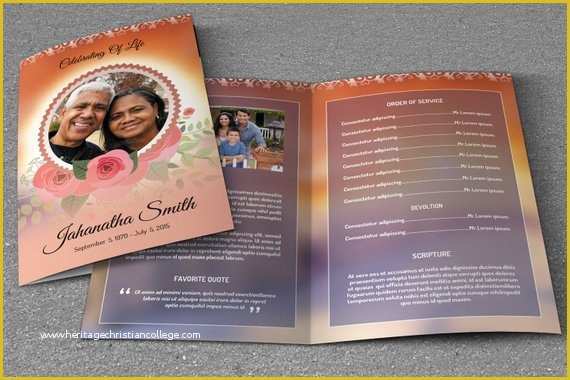 Free Funeral Program Template Photoshop Of Funeral Program Template Memorial Program Obituary Program