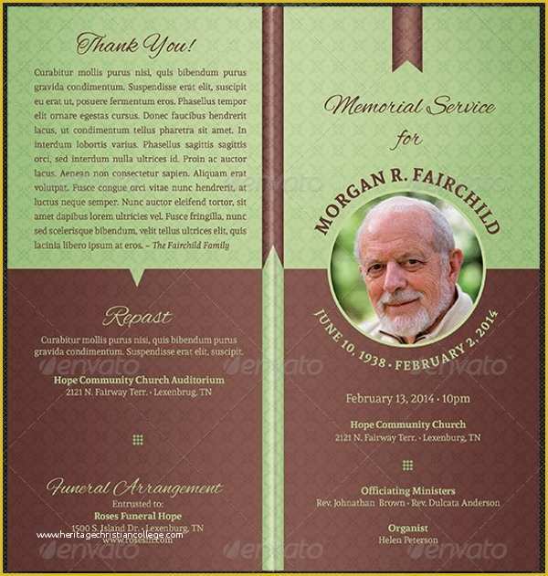 Free Funeral Program Template Word Of 17 Funeral Program Templates