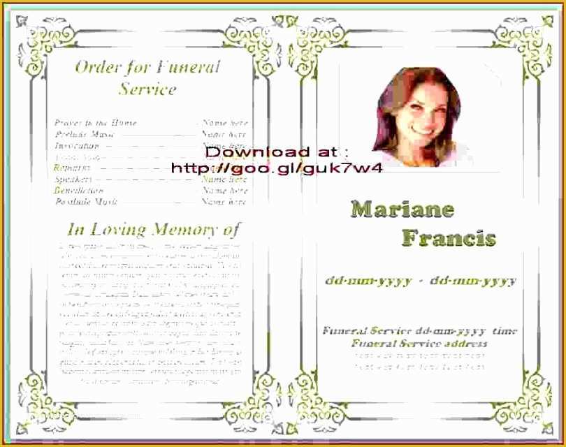 Free Funeral Program Template Word Of 9 Download Free Funeral Program Template