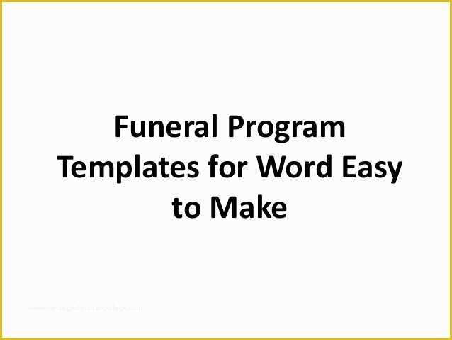 Free Funeral Program Template Word Of Free Printable Funeral Program Template for Word to Download