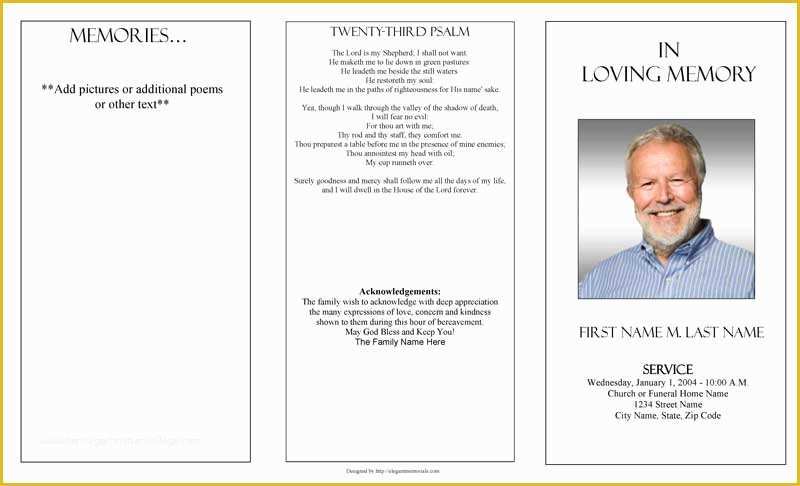 Free Funeral Program Template Word Of Funeral Program Templates