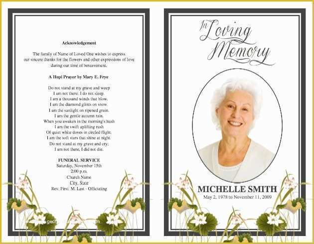 Free Funeral Program Template Word Of Memorial Service Program Template Microsoft Word