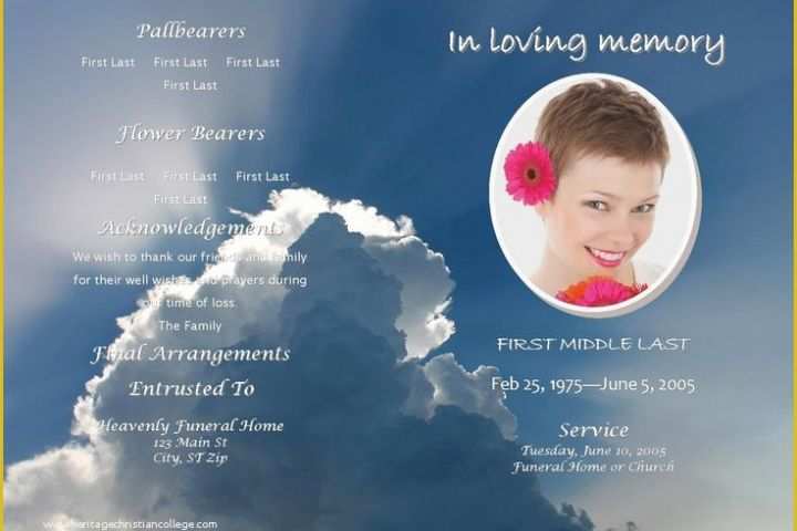 Free Funeral Service Program Template Word Of 17 Best Images About Funeral Program Templates On
