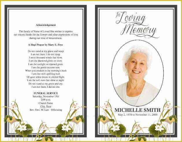 Free Funeral Service Program Template Word Of Memorial Service Program Template Microsoft Word
