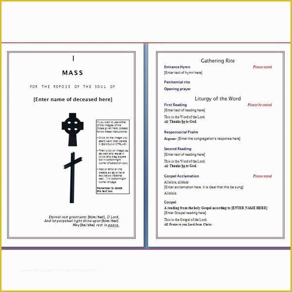 Free Funeral Service Program Template Word Of Six Resources to Find Free Funeral Program Templates to