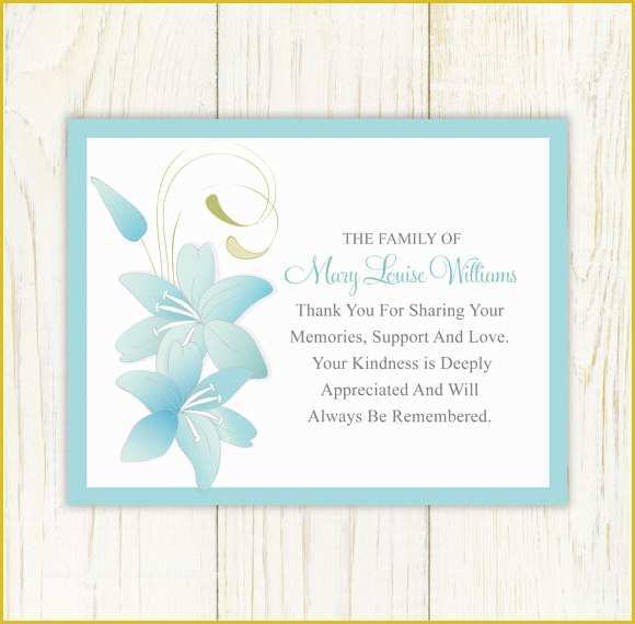 Free Funeral Thank You Cards Templates Of 11 Funeral Thank You Notes Download Documents In Pdf Psd