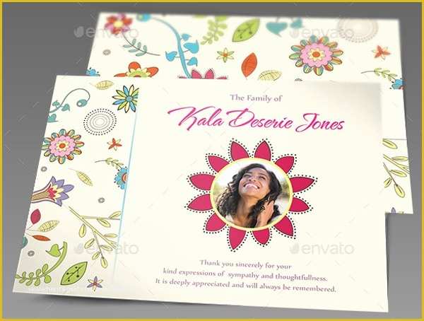 Free Funeral Thank You Cards Templates Of 11 Sympathy Thank You Card Designs & Templates Psd