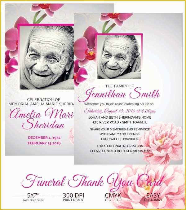 Free Funeral Thank You Cards Templates Of 26 Funeral Thank You Cards Psd Ai Eps