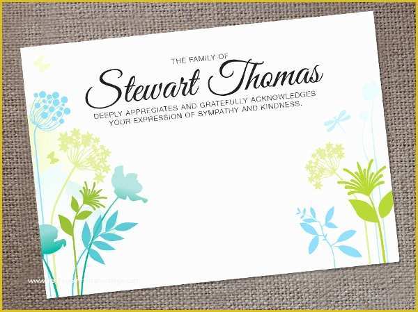 Free Funeral Thank You Cards Templates Of 6 Funeral Thank You Cards Word Psd Ai Illustrator