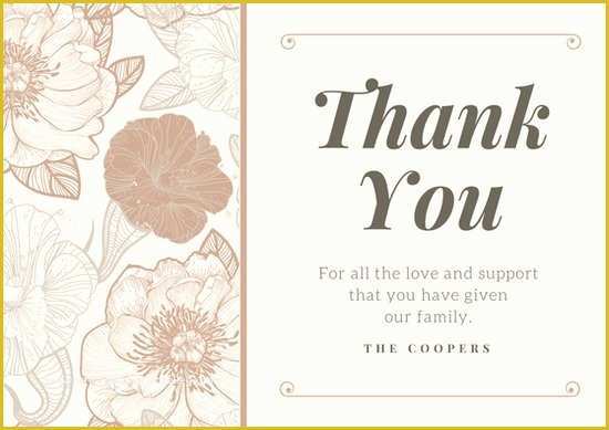 Free Funeral Thank You Cards Templates Of Customize 33 Funeral Thank ...