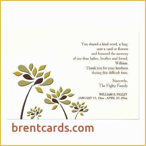 Free Funeral Thank You Cards Templates Of Funeral Cards Designs Sympathy Thank You Card Template