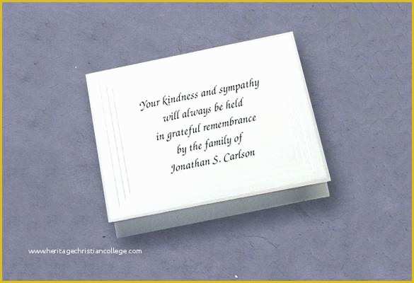 Free Funeral Thank You Cards Templates Of Funeral Cards Designs Sympathy Thank You Card Template