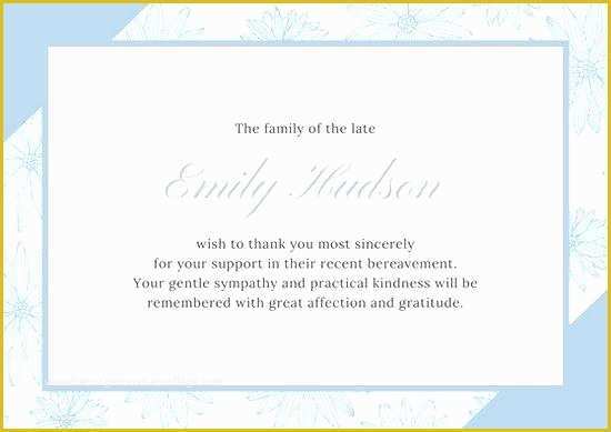 Free Funeral Thank You Cards Templates Of Funeral Cards Designs Sympathy Thank You Card Template