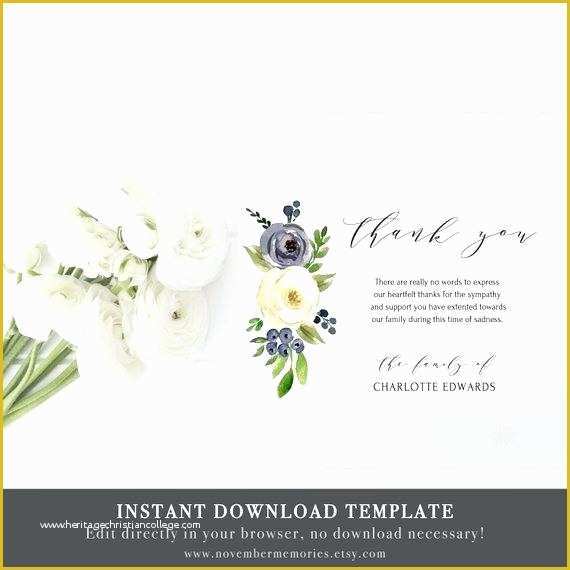 Free Funeral Thank You Cards Templates Of Thank You Card Template Funeral Programs Patriotic Us