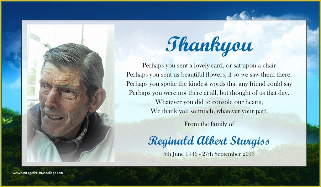 Free Funeral Thank You Cards Templates Of Thank You Letter for Funeral Flowers