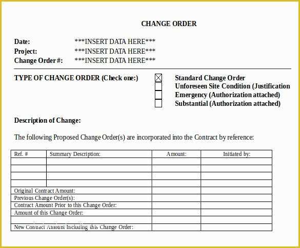 Free G701 Change order Template Of 24 Change order Templates Pdf Doc