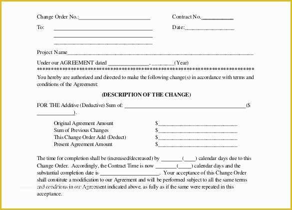 Free G701 Change order Template Of Change order Template Excel