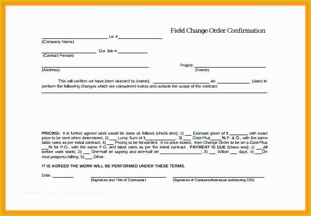 Free G701 Change order Template Of Sample Change order Documents In Word Free Template