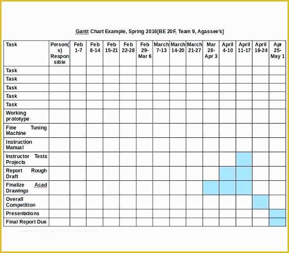 Free Gantt Chart Template Word Of Gantt Chart Template Word