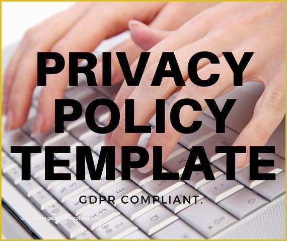 Free Gdpr Compliant Privacy Policy Template Of Gdpr Pliant Etsy Privacy Policy Etsy Policies Privacy