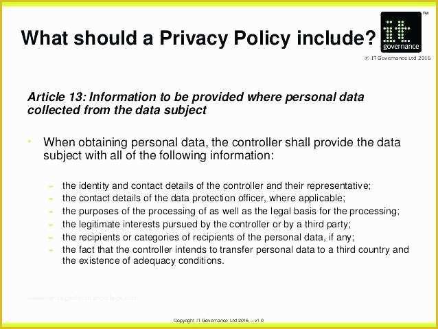 Free Gdpr Compliant Privacy Policy Template Of Privacy Policy Template Notice Practices Free Gdpr