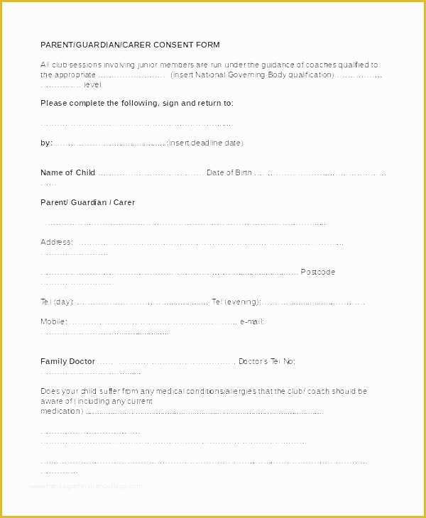 Free Gdpr Consent form Template Of Luxury Permission form Template Free Consent for