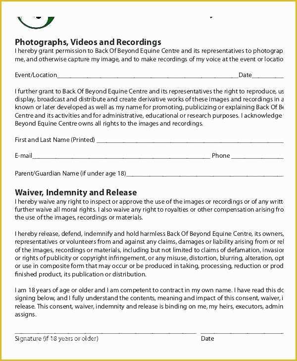 Free Gdpr Consent form Template Of Standard Property Damage Release form Template Graphy