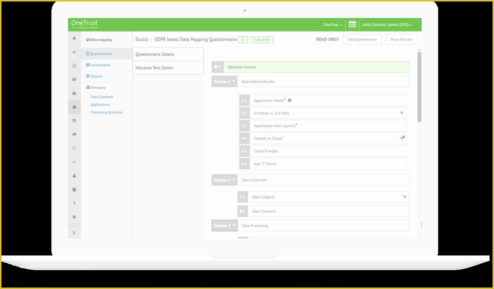 Free Gdpr Templates Of Data Mapping Automation Products