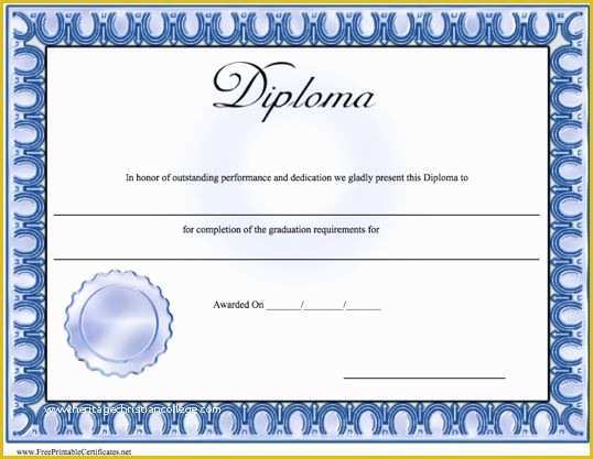 Free Ged Template Download Of Diploma Diploma Blank
