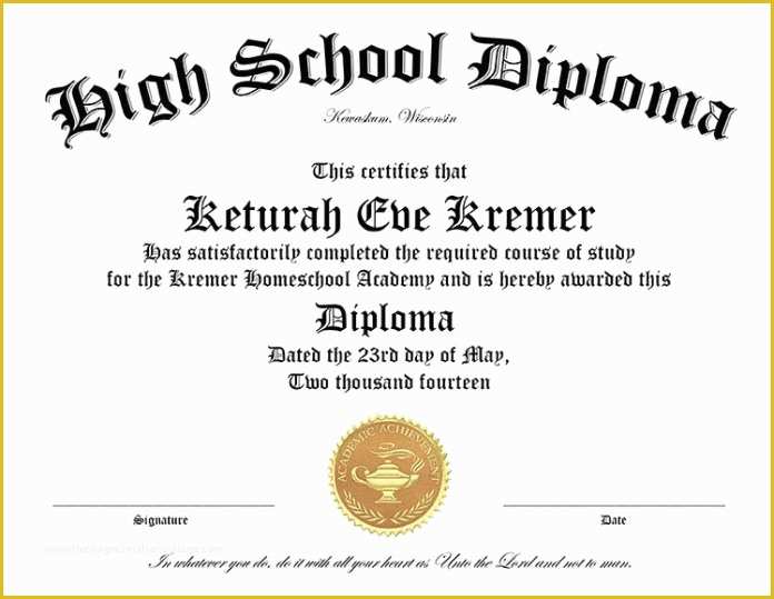 Free Ged Template Download Of High School Diploma Template Printable Certificate