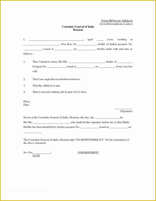 Free General Affidavit Template Of 38 Perfect Examples Affidavit form Templates Thogati